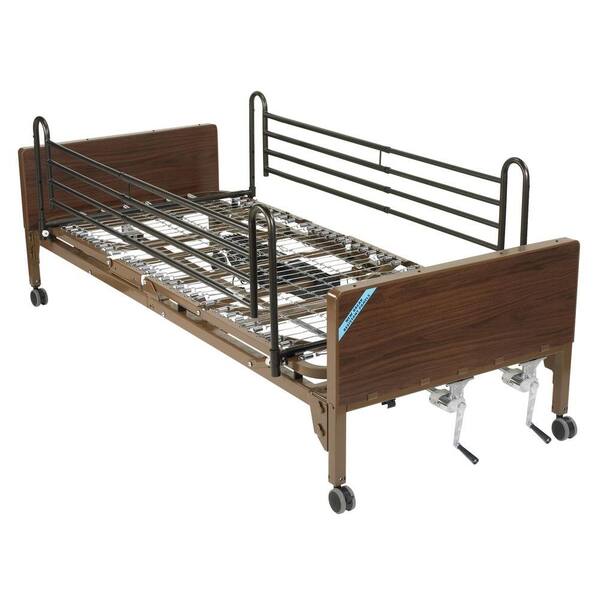 Drive Multi Height Manual Hospital Bed with Full Rails