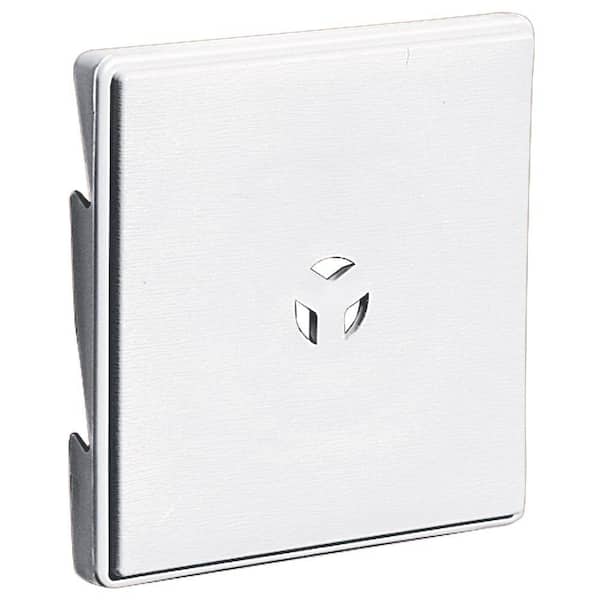 Builders Edge 6.625 in. x 6.625 #001 White Triple 3-Surface Universal Mounting Block