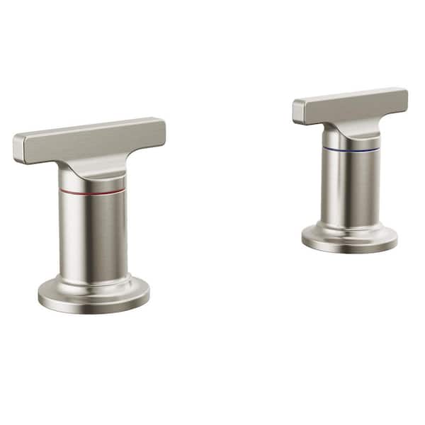 Delta Tetra T-Lever Roman Tub Handles in Lumicoat Stainless