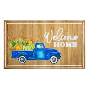 Blue Truck Welcome Multi-Colored 18 in. x 30 in. Indoor/Outdoor Doormat