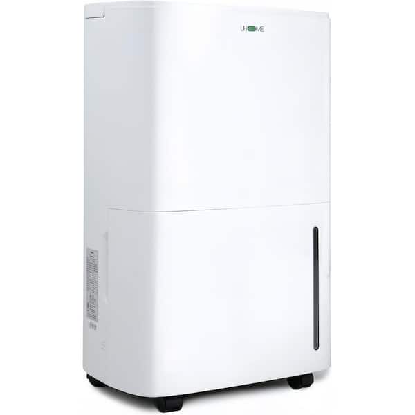 Atemomen 150 pt. 7,000 sq. ft. Dehumidifier in. White with Pump, Drain Hose and Bucket for Basement, Garage, Auto Defrost, Timer