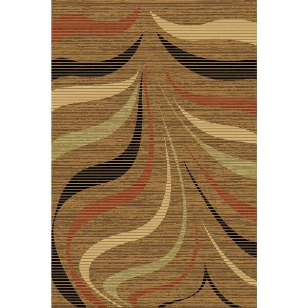 LA Rug Top View of the Zebra mostly Light Brown Crown Collection 39 in. x 58 in. Indoor Area Rug