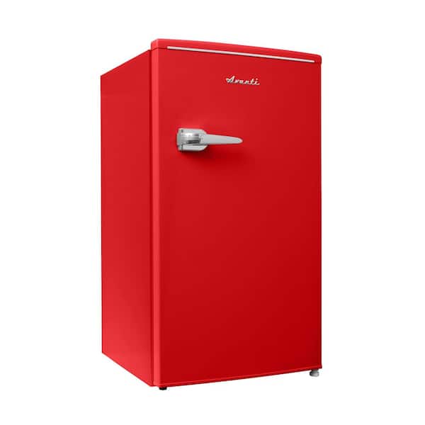 Avanti 3.1 cu. ft. Retro Mini Fridge in Red with Freezer