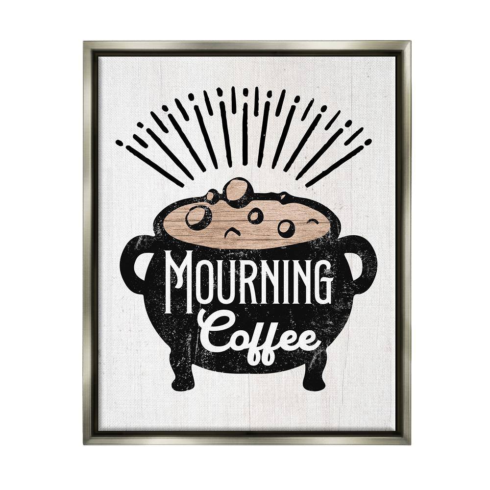 Mourning Coffee Cauldron by Lil' Rue 1-Piece Floater Frame Graphic Print Food Poster Art Print 21 in. x 17 in. price history on PriceWatchPro