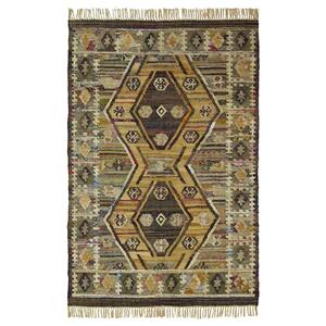 5 ft. x 8 ft. Green and Gray Paisley Stain Resistant Area Rug