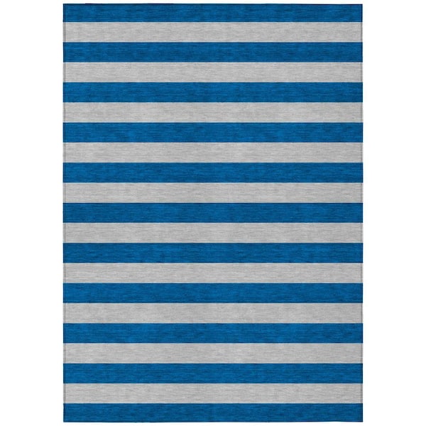 Chantille ACN530 Blue 10 ft. x 14 ft. Machine Washable Indoor/Outdoor Geometric Area Rug