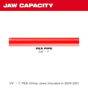 M18 18- volt Lithium-Ion Cordless Short Throw Press Tool Kit with 3 PEX Crimp Jaws with M12 PVC Shear Kit