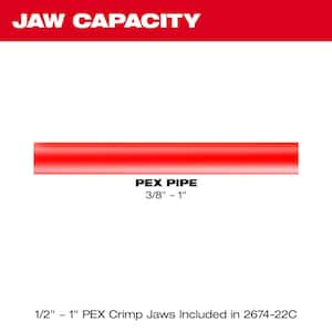 M18 18V Lithium-Ion Cordless Short Throw Press Tool Kit with PEX Jaws and M12 Portable Inflator with M12 2.0 Battery