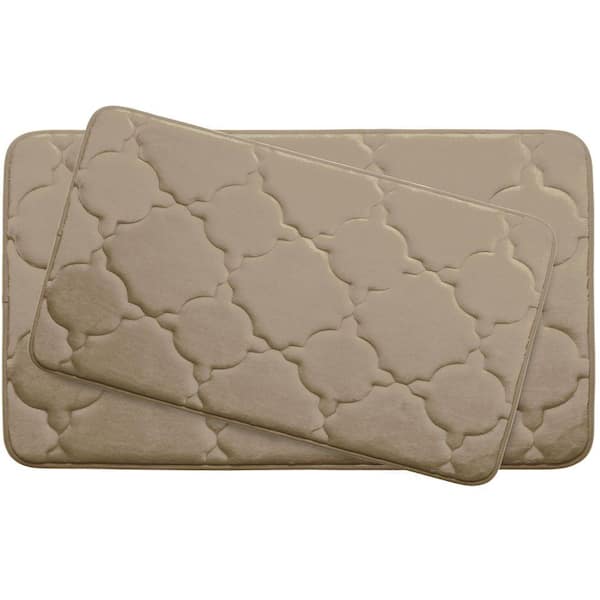 BounceComfort Dorothy Linen Memory Foam 2-Piece Bath Mat Set