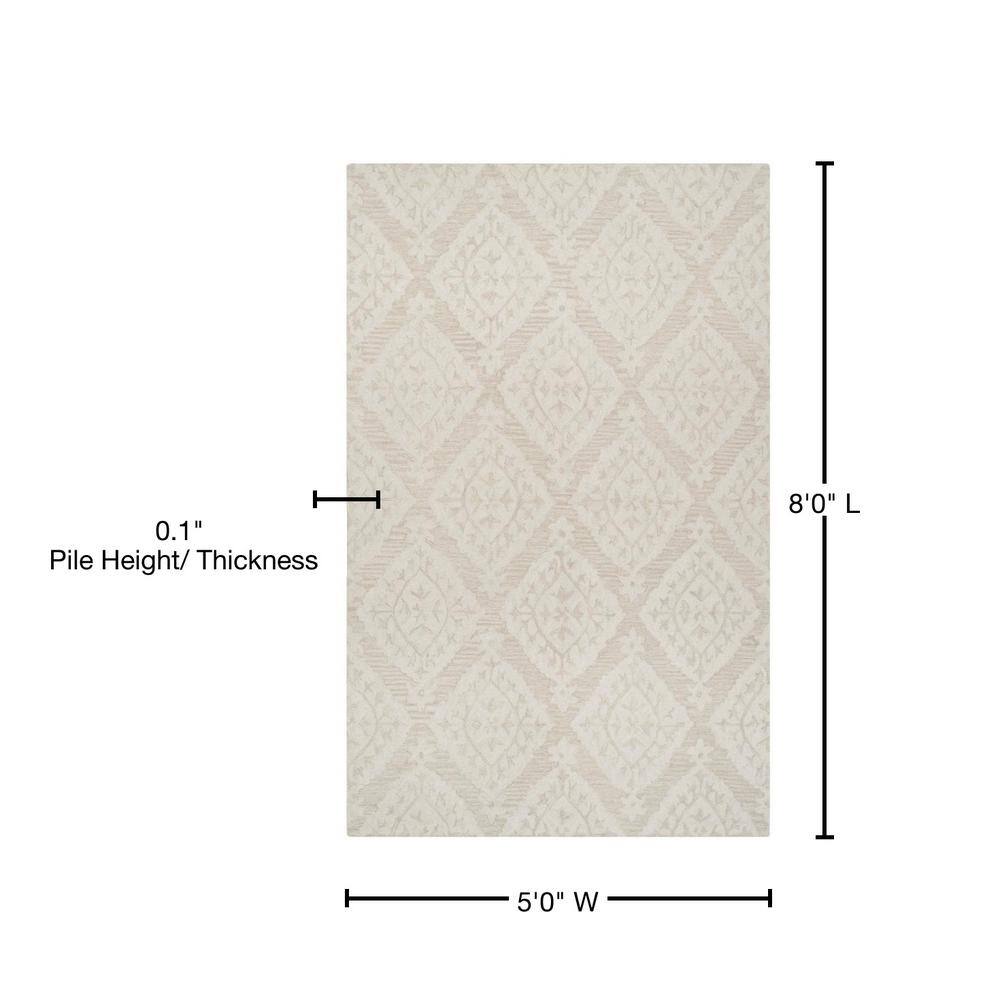 Hand-Tufted Elegance Gray Wool Square Area Rug - 59" x 59"