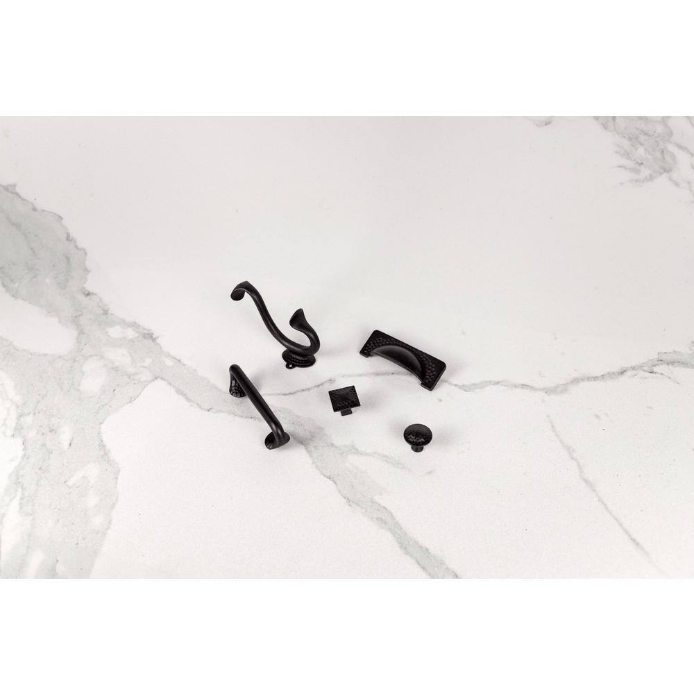 Black Iron Matte Modern Cabinet Drawer Pulls 10-Pack