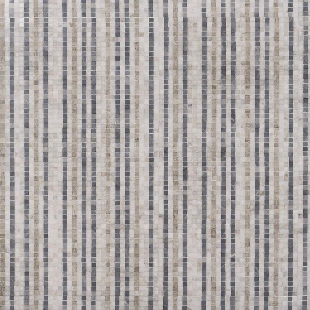 Cloud Gray 12" x 12" Marble Mosaic Wall & Floor Tile