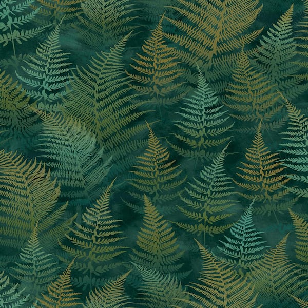 Graham & Brown Clarissa Hulse Woodland Fern Emerald Removable Wallpaper