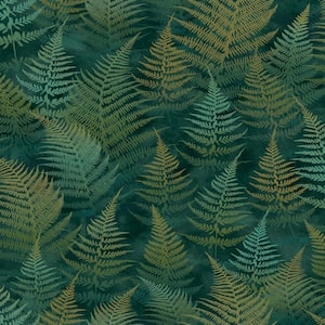 Clarissa Hulse Woodland Fern Emerald Green Removable Wallpaper Sample