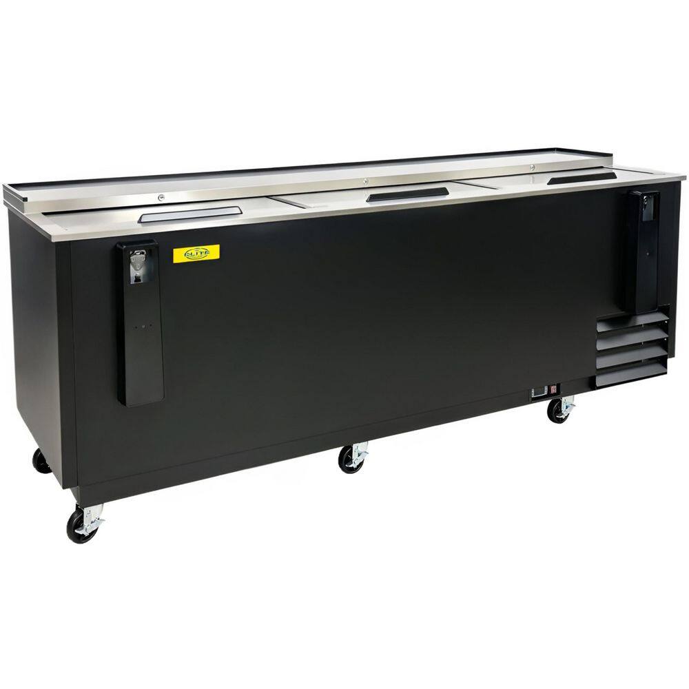 95.2 in. 26.6 cu. ft. Commercial Top Loading Back Bar Beer Bottle Cooler EBC95 Black