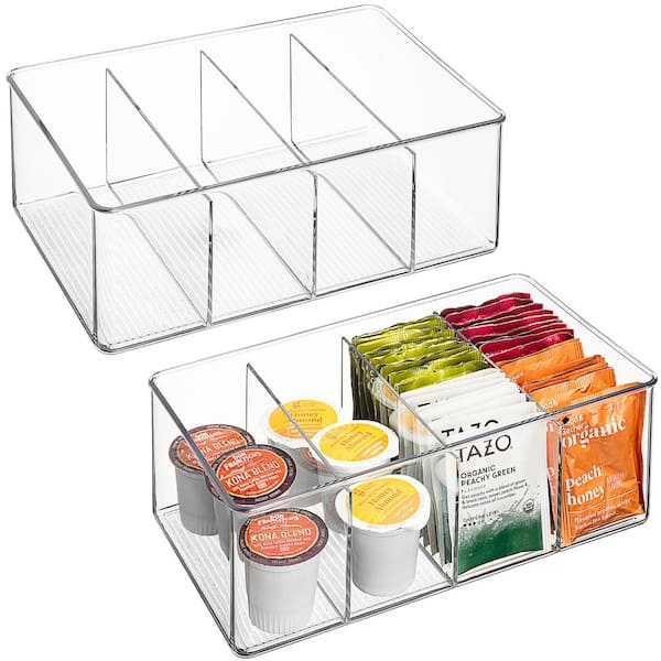 Sorbus 4 Plastic Storage Bins, Clear Kitchen, Pantry, and Bathroom Organizer  with Lids and Handles FR-BCR4 - The Home Depot
