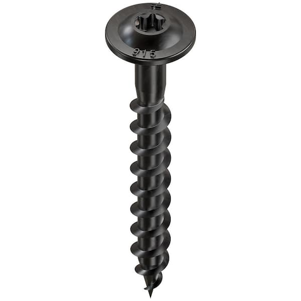 Outdoor Accents Wafer-Head Connector Screw - #9 x 1-1/2 in. Double-Barrier Coating, Black (50-Qty)