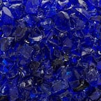 1/2 in. to 3/4 in. 10 lbs. Cobalt Blue Crushed Fire Glass in Jar
