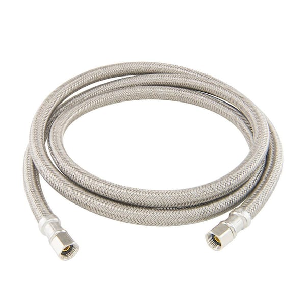 1/4 in. Compression x 1/4 in. Compresssion x 60 in. Braided Polymer Ice Maker Supply Line