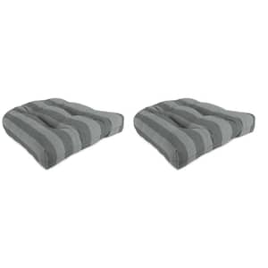 19 in. L x 19 in. W x 4 in. T Outdoor Square Wicker Seat Cushion in Conway Smoke (2-Pack)