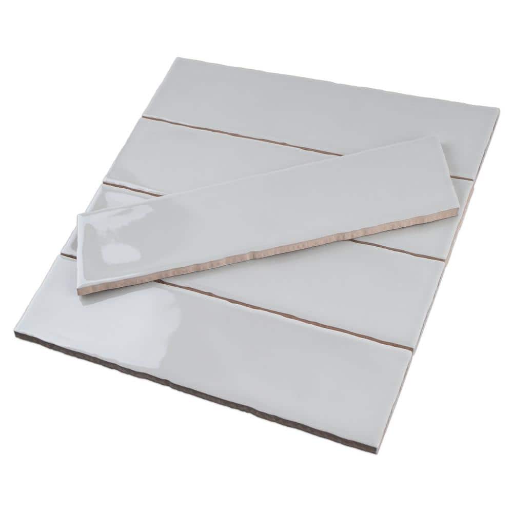 Light Gray Polished Ceramic Subway Wall Tile 3x12