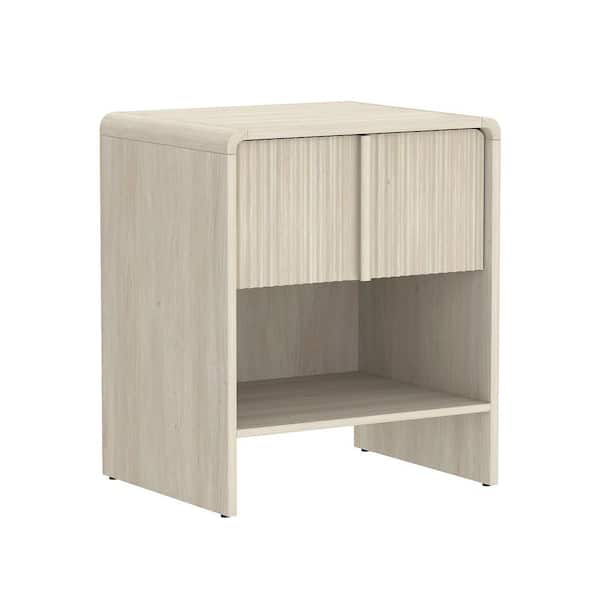 Manhattan Comfort Novara Whitewashed Oak 1-Drawer 22 in. W
