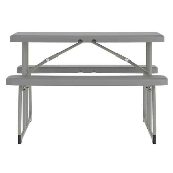 Carnegy Avenue Gray Picnic Table CGA-RB-524438-GR-HD - The Home Depot