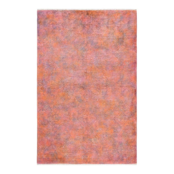 Solo Rugs Vibrance One-of-a-Kind Contemporary Pink 5 ft. 0 in. x 7 ft. 8 in. Overdyed Area Rug