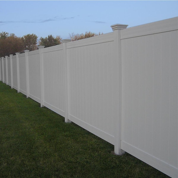 Savannah 6 ft. H x 6 ft. W Gray Vinyl Privacy Fence Panel Kit