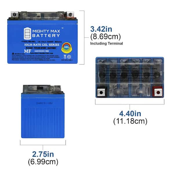 MIGHTY MAX BATTERY YTX4L-BS GEL Battery Replaces Honda TRX400EX