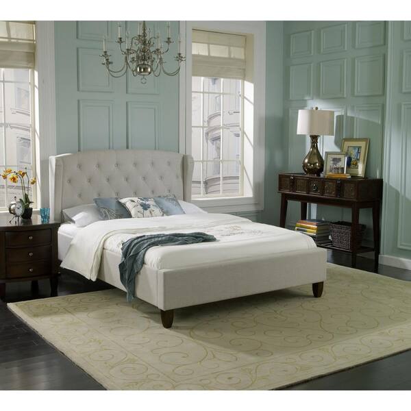 Rest Rite London Taupe Queen Upholstered Bed