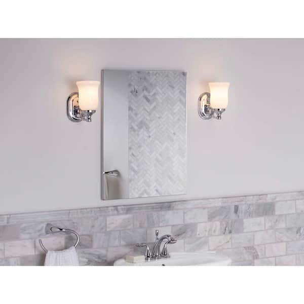 KOHLER Bancroft 1 Light Polished Chrome Indoor Bathroom Wall Sconce, Position Facing Up or Down, UL Listed
