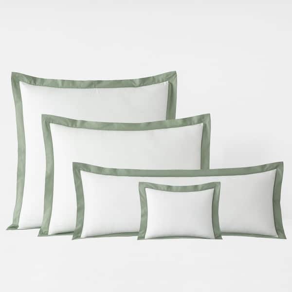 Company Cotton Solid Border Throw Pillow Cover