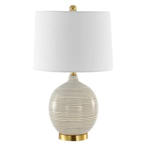 Kremp 23 in. Grey Table Lamp with USB Port