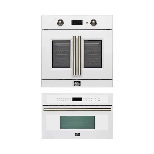 2 Piece Kitchen Bundle-30 in. Single Wall Oven, 30 in. Built-In Microwave in White