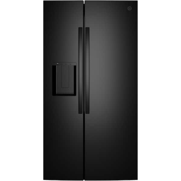 ENERGY STAR 36 in. 27.9 cu. ft. Side-By-Side Refrigerator in BLACK w/ Extra Tall Dispenser and In-Door Icemaker