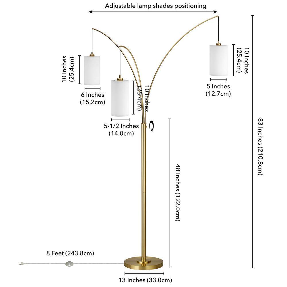Alexa & Siri Compatible Adjustable 83" White Torchiere Floor Lamp