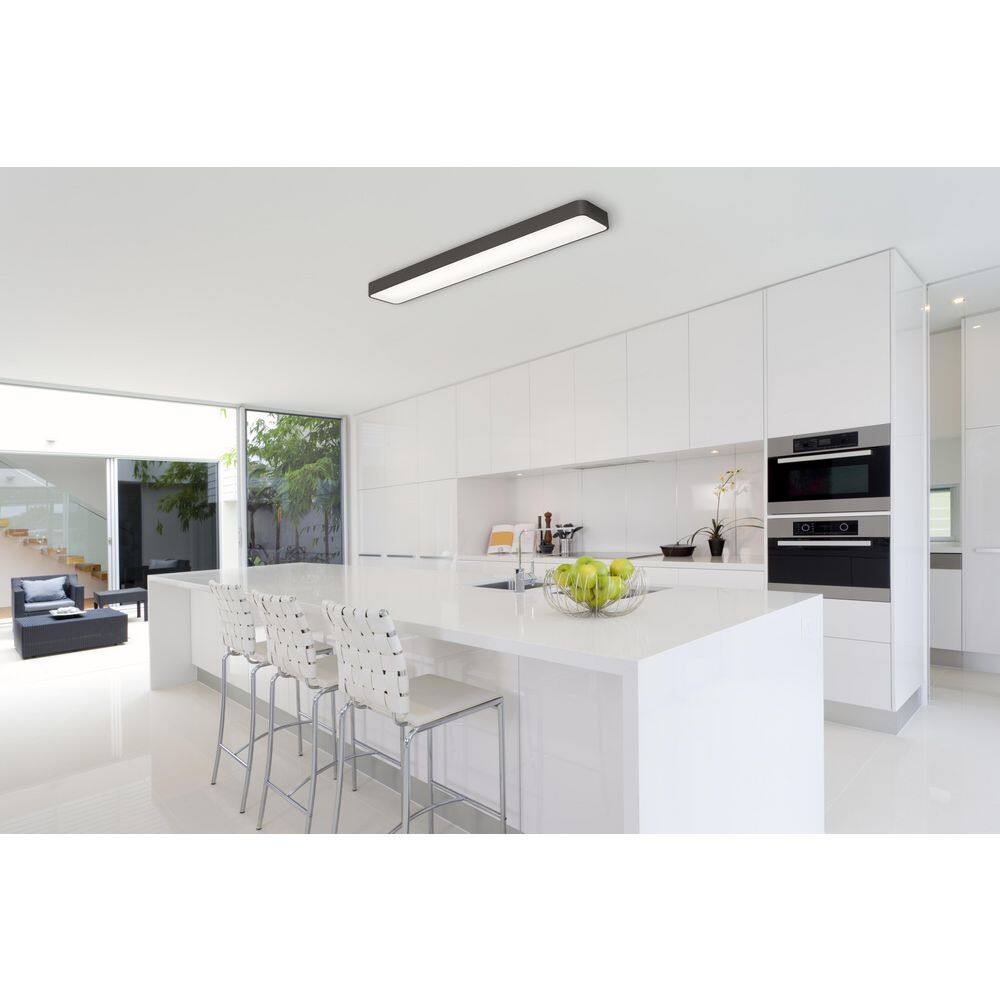 Bailey 46" Black LED Linear Flush Mount Light