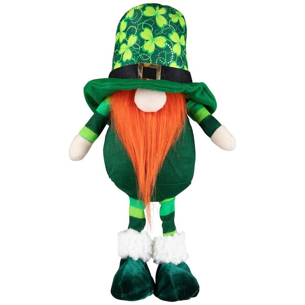 Standing Shamrock St Patrick's Day Gnome-12.5 in.
