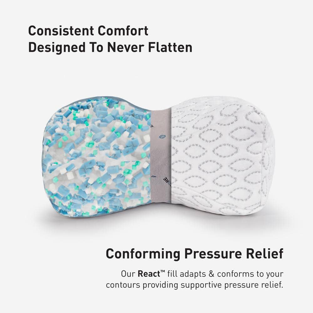 Travel Size White Memory Foam Cooling Knee Pillow