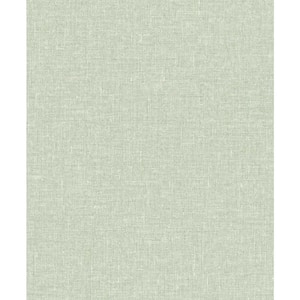 Sage Soft Linen Nonwoven Paper Non-Pasted Wallpaper Roll (Covers 57.5 sq. ft.)