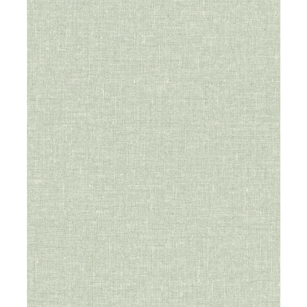 Seabrook Designs Sage Soft Linen Nonwoven Paper Non-Pasted Wallpaper Roll (Covers 57.5 sq. ft.)