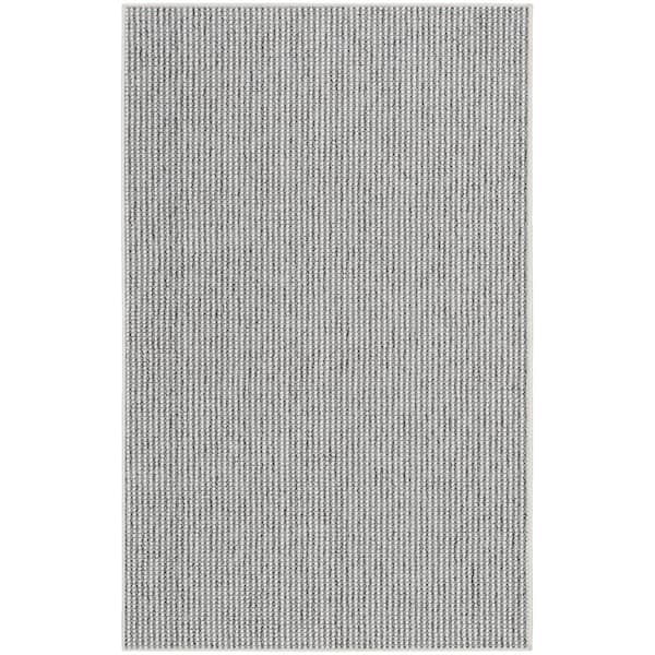 Nourison Natural Texture Ivory Grey 2 ft. x 4 ft. All-Over Design Contemporary Area Rug