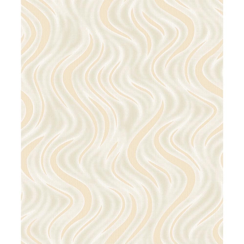 Roxie Gold Wave Paper Strippable Roll (Covers 57.8 sq. ft.)