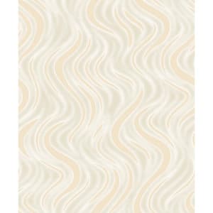 Roxie Gold Wave Paper Strippable Roll (Covers 57.8 sq. ft.)