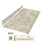 6 ft. Gray Laminate Countertop Kit with Eased Edge in Typhoon Ice
