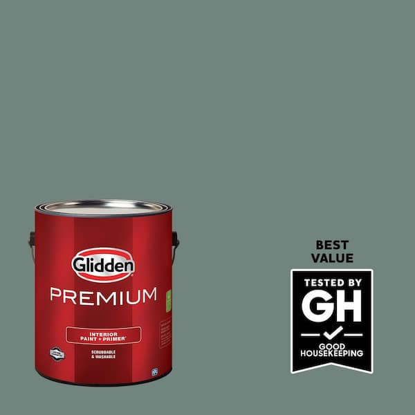 Glidden Premium 1 gal. PPG1136-6 Dwarf Spruce Semi-Gloss Interior Latex Paint