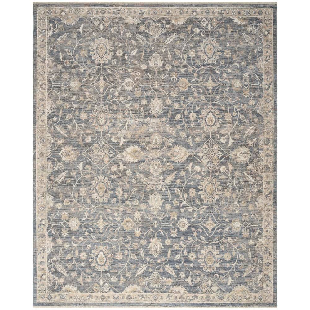 Harbor Blue 8 ft. x 10 ft. Floral Traditional Area Rug price history on PriceWatchPro