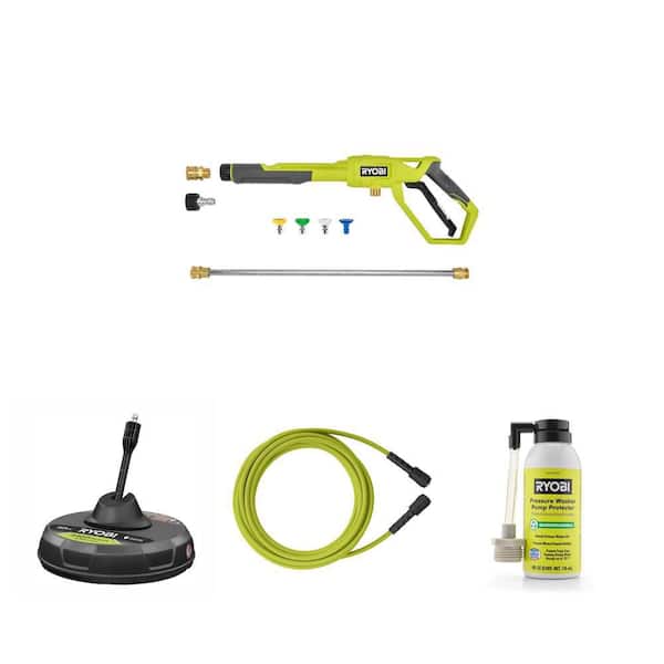 Trigger Handle Kit, 12 in. 2,300 PSI Surface Cleaner, 1/4 in. x 35 ft. Hose (3,300 PSI) and 4 oz. Pump Protector