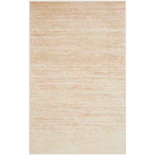 SAFAVIEH Adirondack Champagne/Cream Solid Color 3 ft. x 4 ft. Striped Area Rug